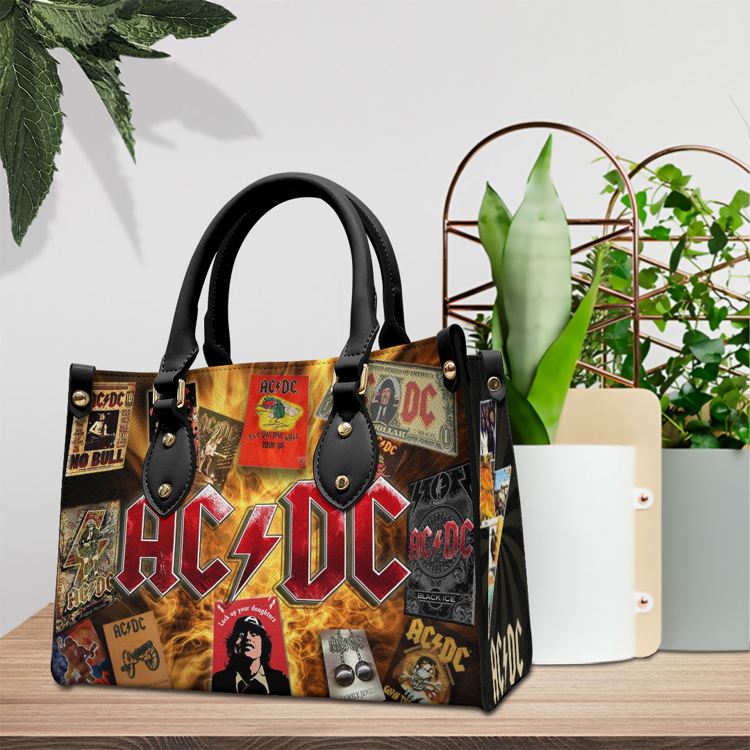 AC DC Music Personalized Style Leather Handbag