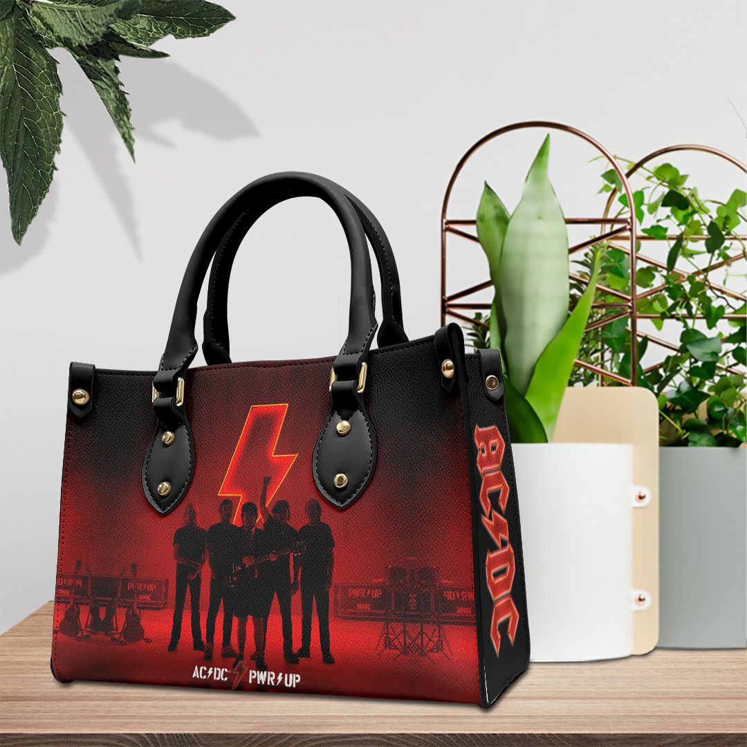 AC DC Music Personalized Style Leather Handbag