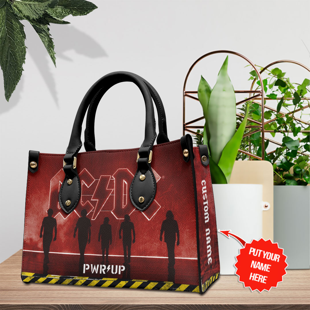 AC DC Music Personalized Style Leather Handbag