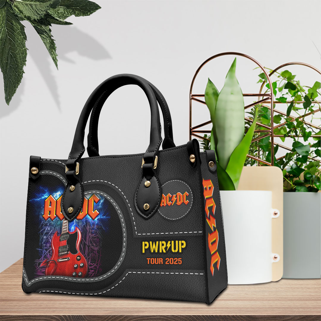 AC DC Music Personalized Style Leather Handbag