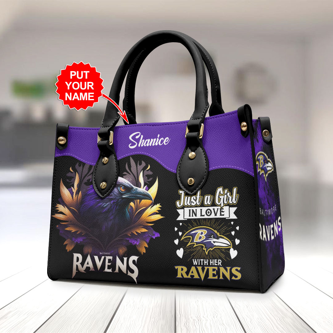 Baltimore Ravens NFL Personalized Style Leather Handbag