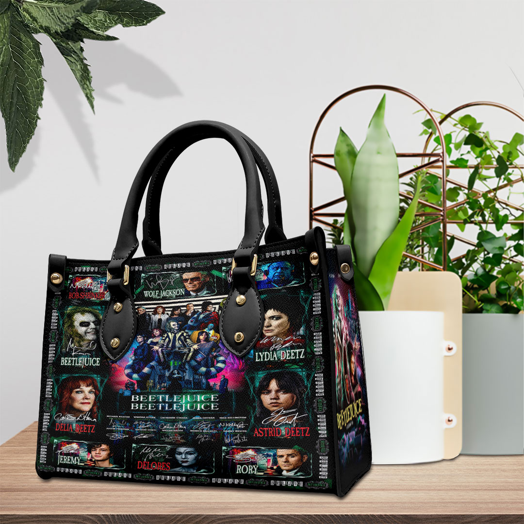Beetlejuice Music Personalized Style Leather Handbag