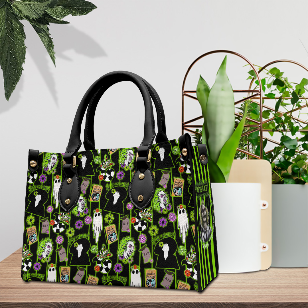 Beetlejuice Music Personalized Style Leather Handbag