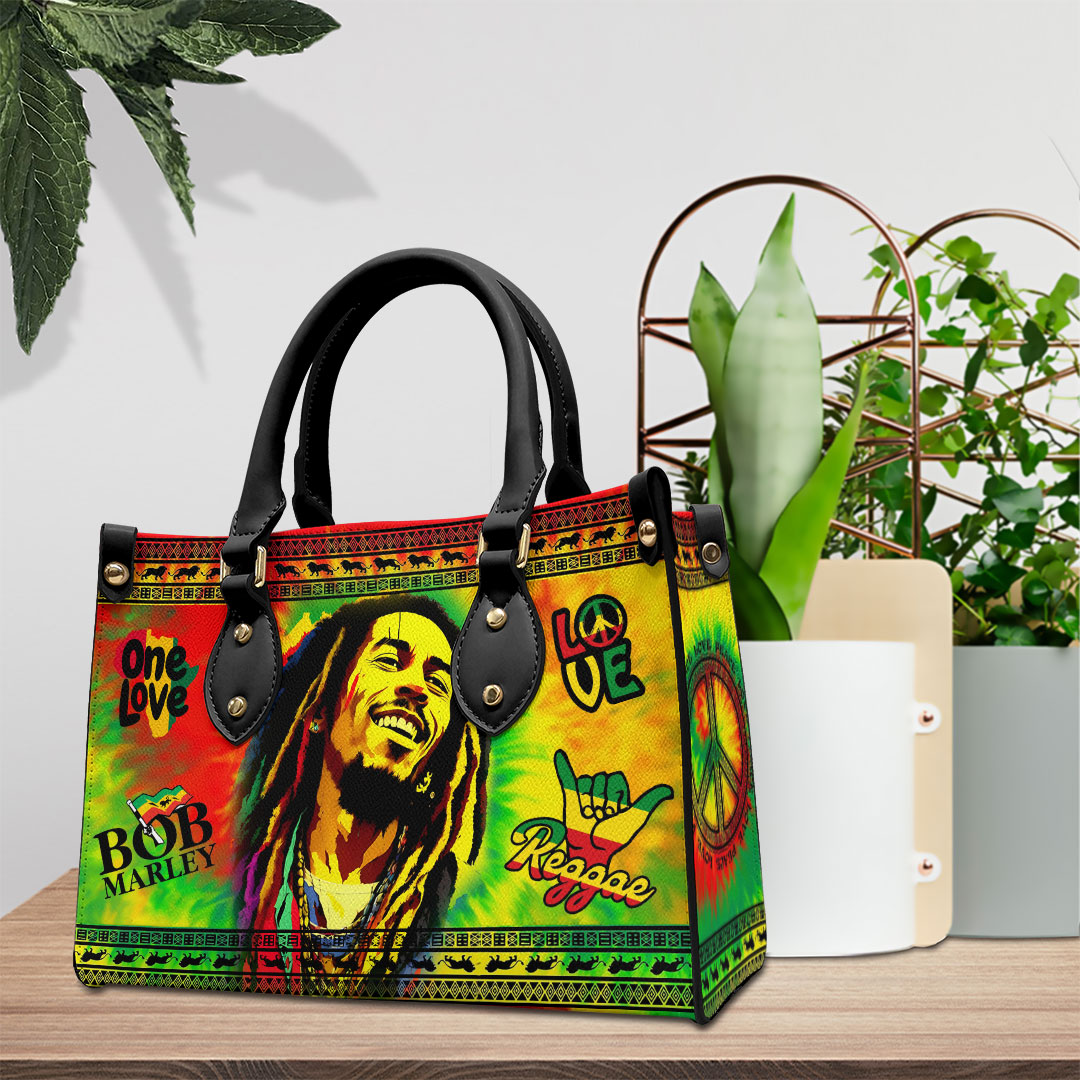 Bob Marley Music Personalized Style Leather Handbag