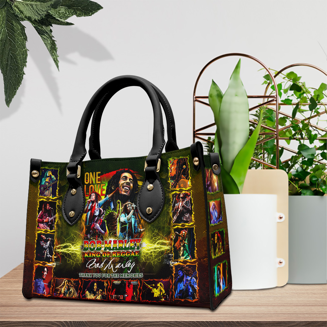 Bob Marley Music Personalized Style Leather Handbag