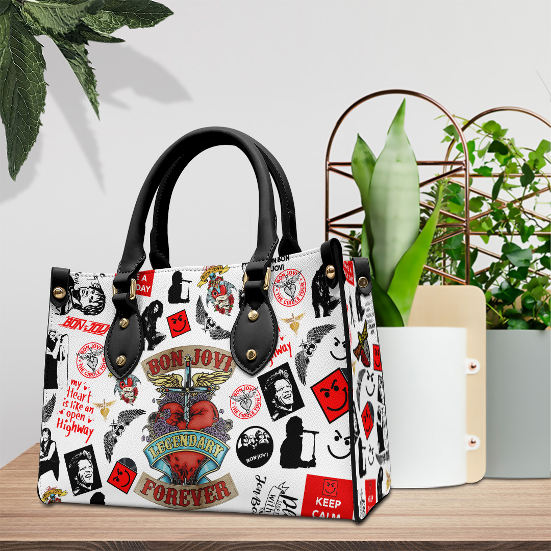 Bon Jovi Music Personalized Style Leather Handbag