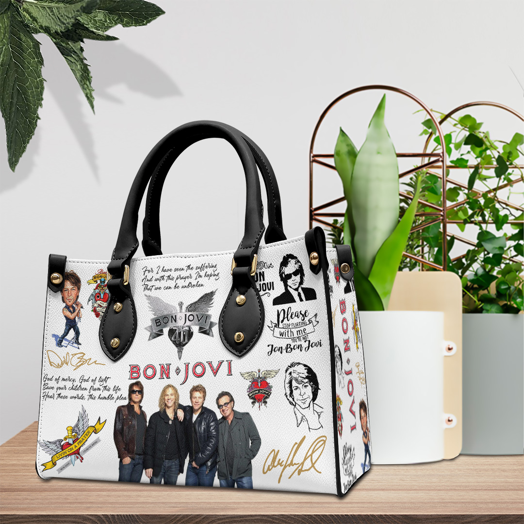 Bon Jovi Music Personalized Style Leather Handbag