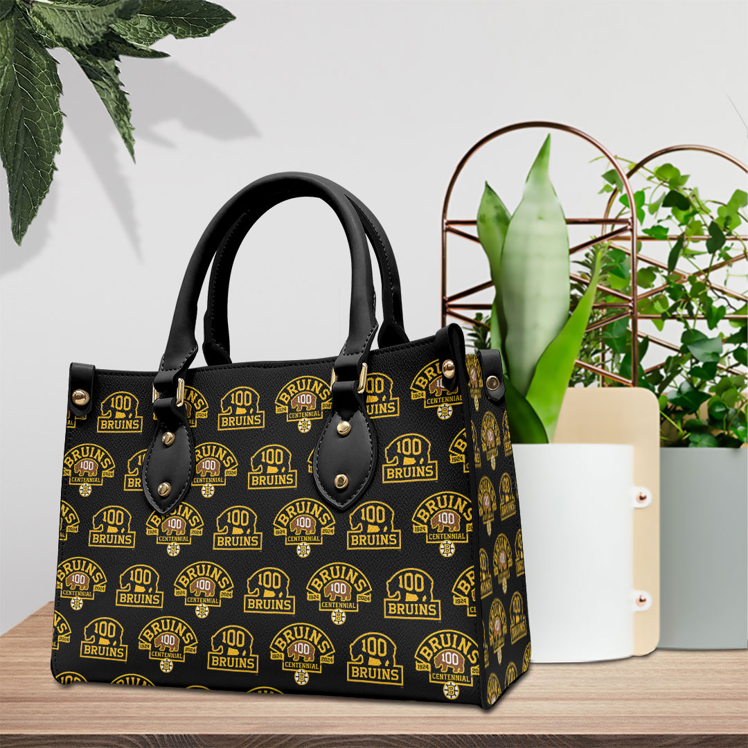 Boston Bruins NHL Personalized Style Leather Handbag