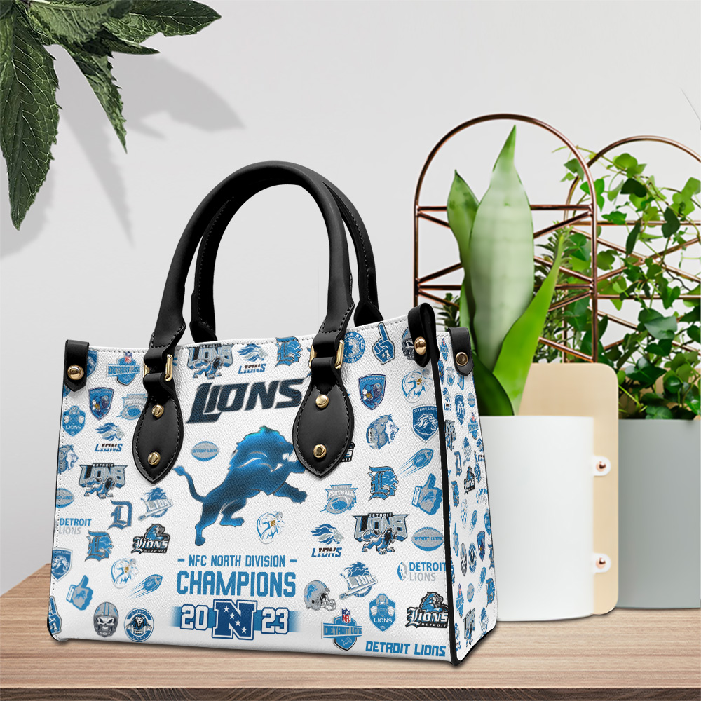Detroit Lions NFL Personalized Style Leather Handbag