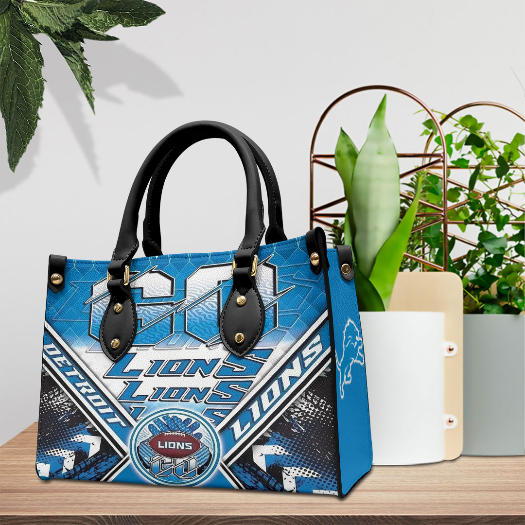 Detroit Lions NFL Personalized Style Leather Handbag