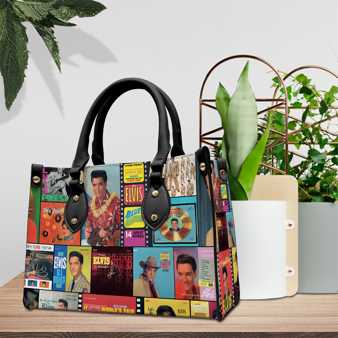 Elvis Presley Music Personalized Style Leather Handbag