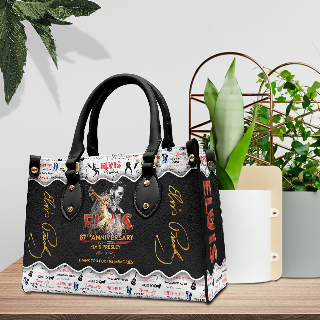 Elvis Presley Music Personalized Style Leather Handbag