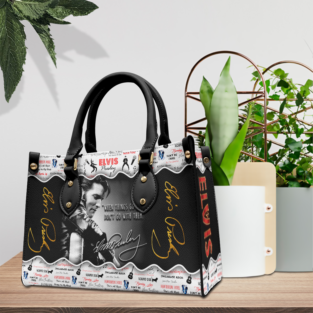 Elvis Presley Music Personalized Style Leather Handbag