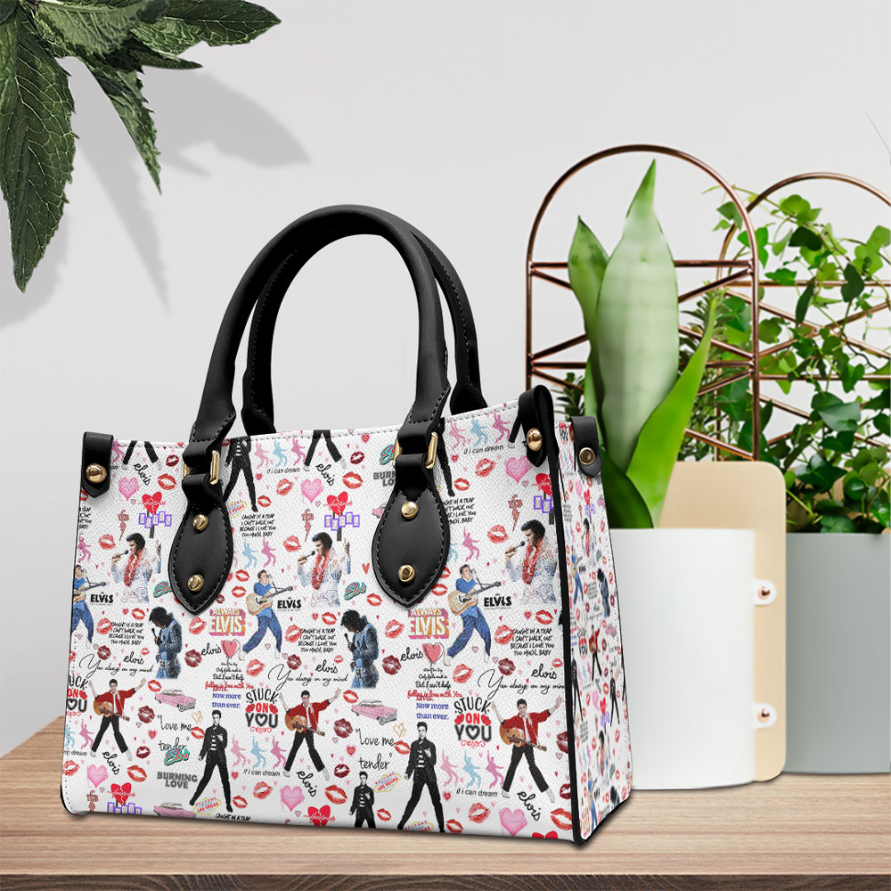 Elvis Presley Music Personalized Style Leather Handbag