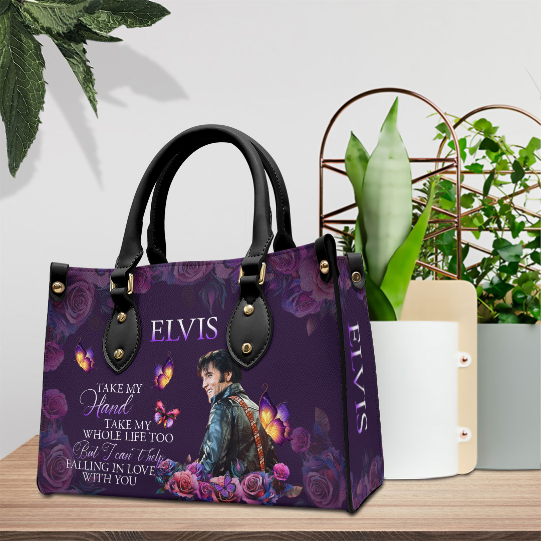 Elvis Presley Music Personalized Style Leather Handbag