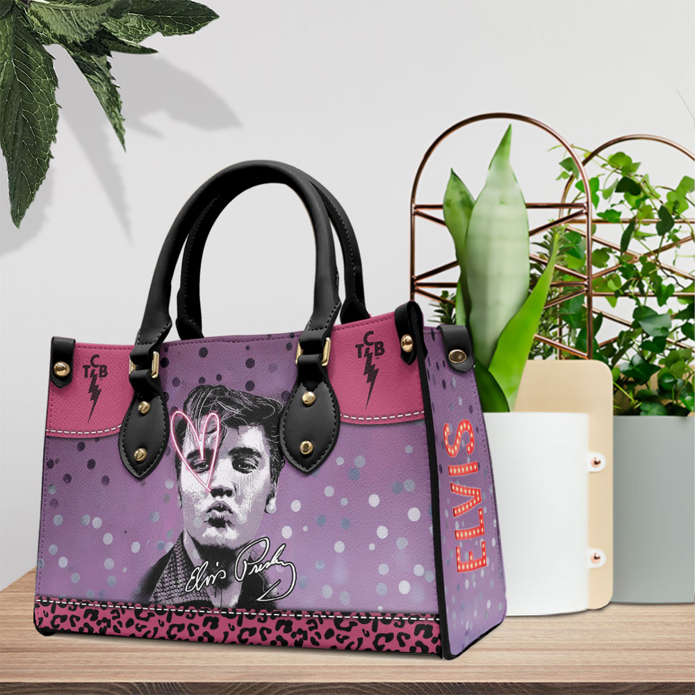 Elvis Presley Music Personalized Style Leather Handbag
