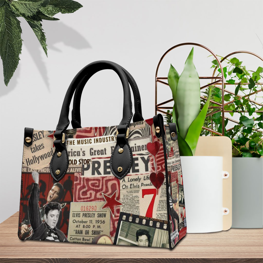 Elvis Presley Music Personalized Style Leather Handbag