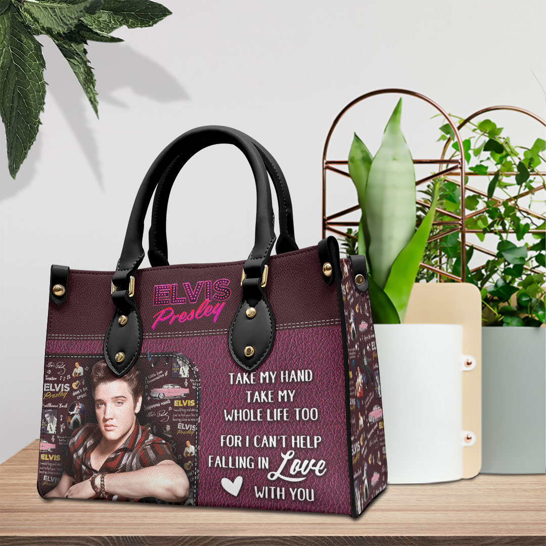 Elvis Presley Music Personalized Style Leather Handbag