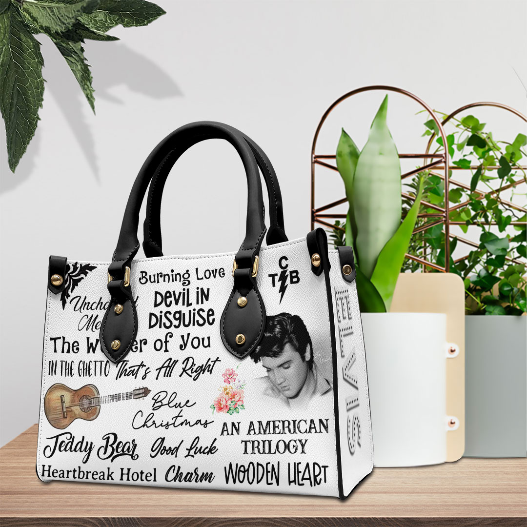 Elvis Presley Music Personalized Style Leather Handbag