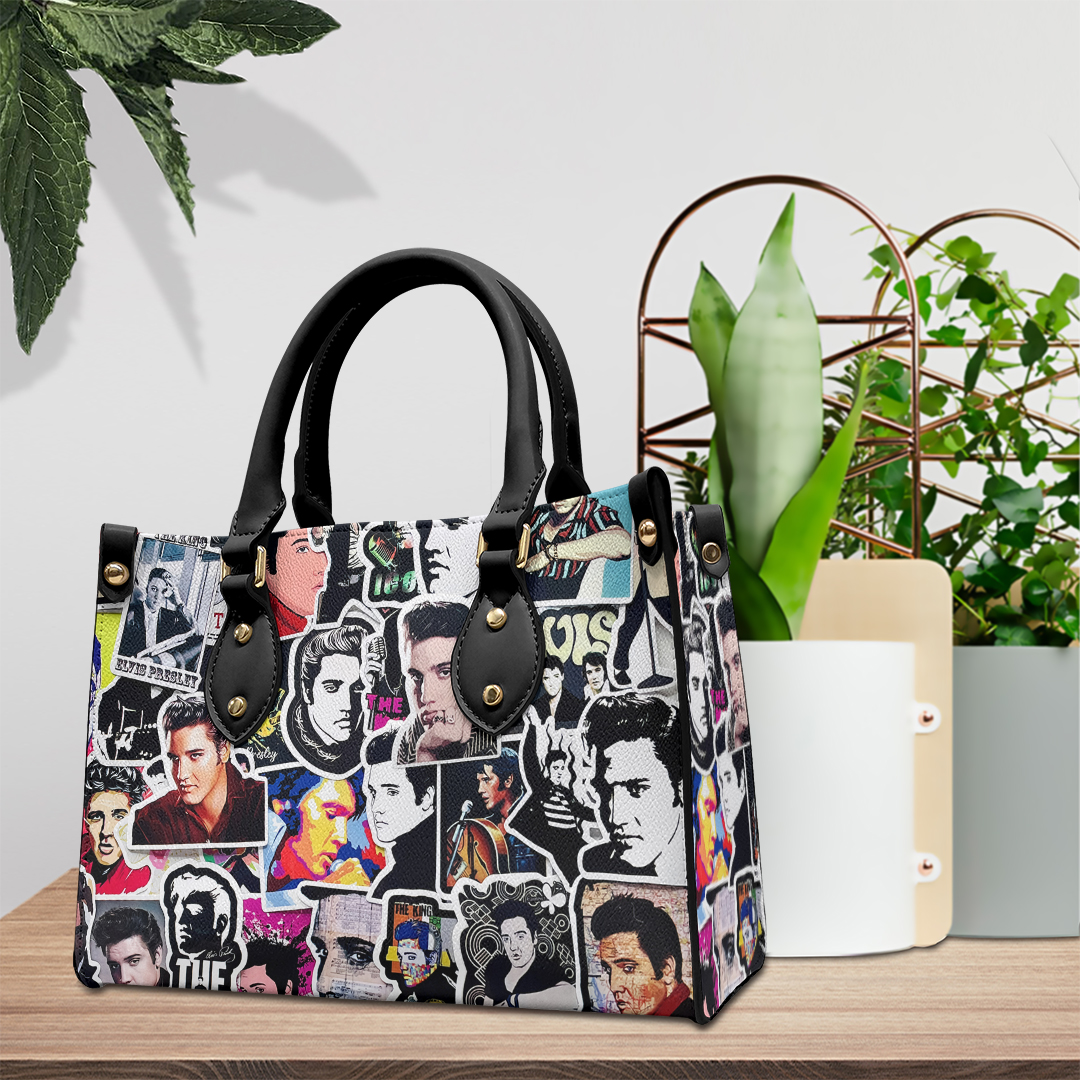 Elvis Presley Music Personalized Style Leather Handbag