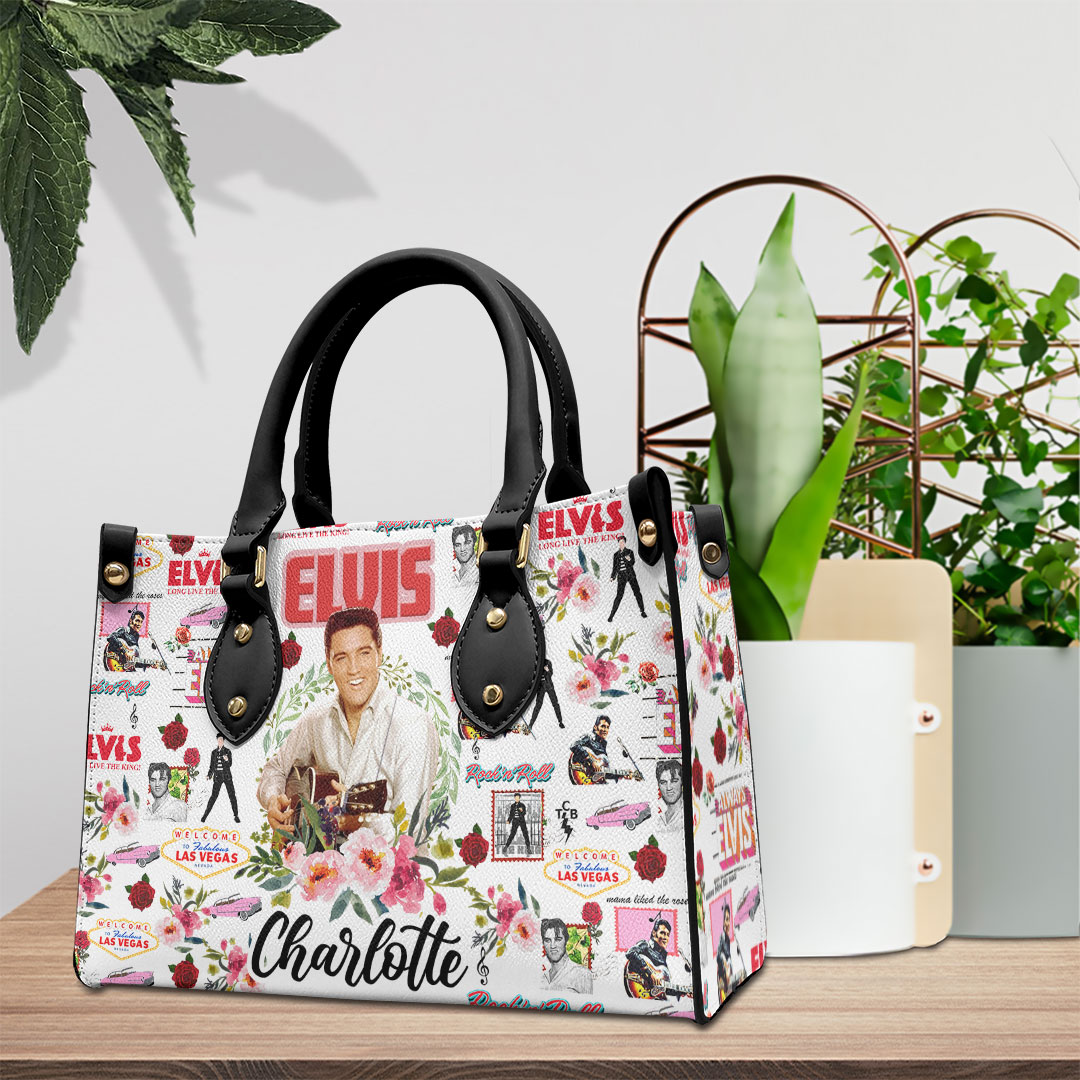 Elvis Presley Music Personalized Style Leather Handbag