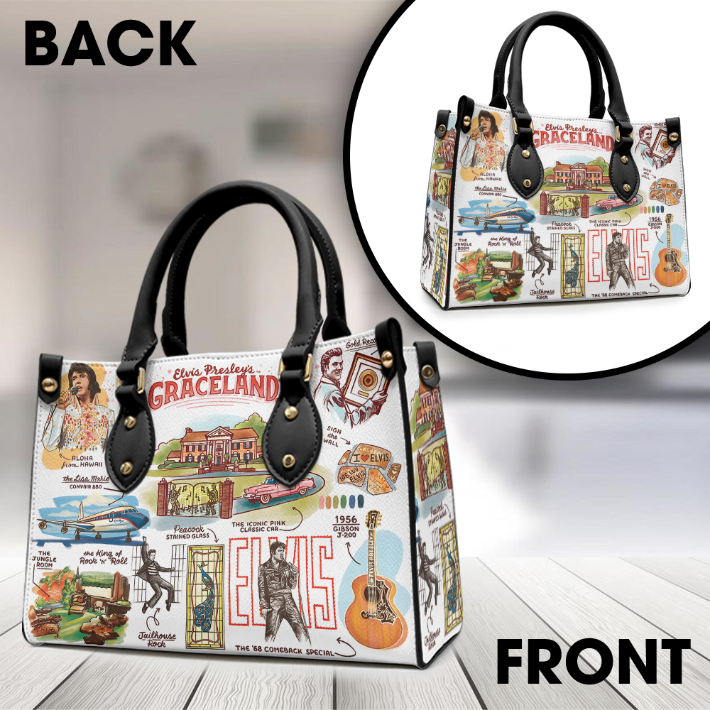 Elvis Presley Music Personalized Style Leather Handbag