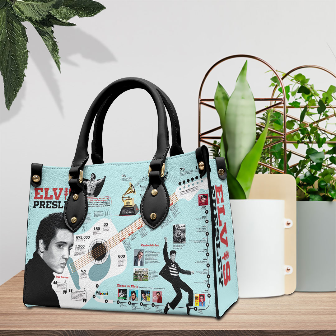 Elvis Presley Music Personalized Style Leather Handbag