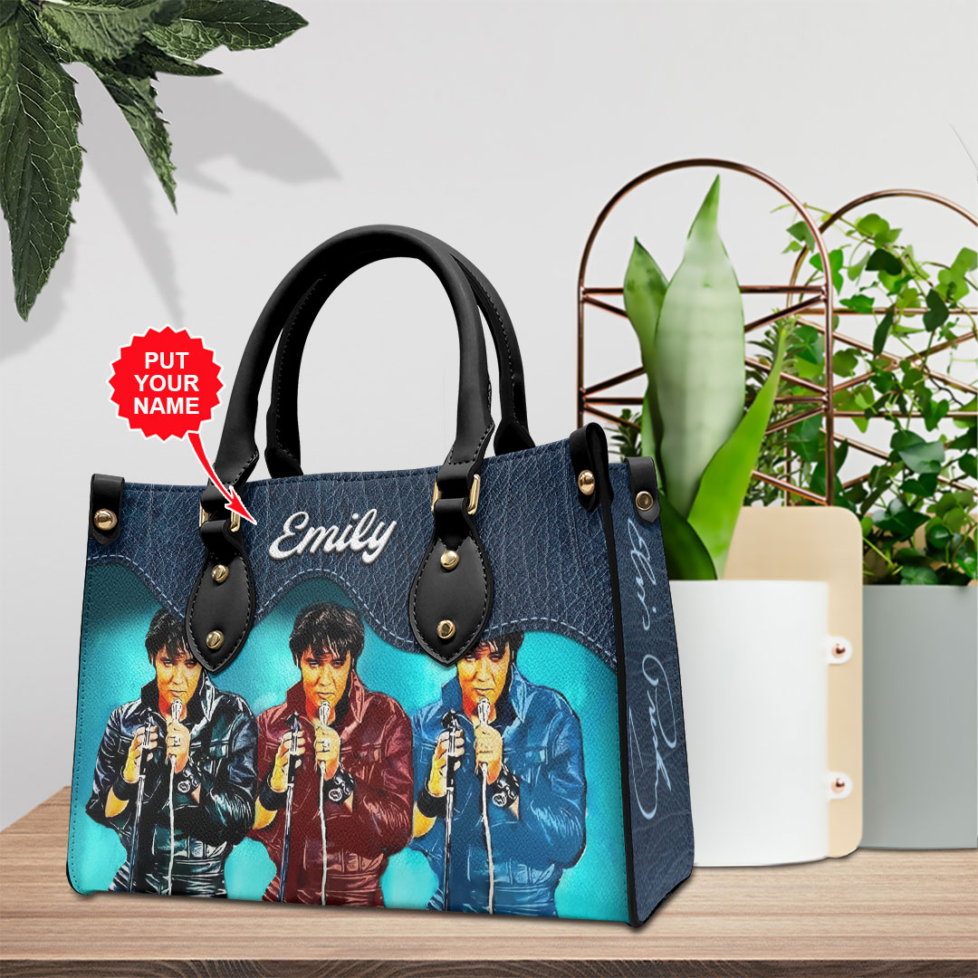 Elvis Presley Music Personalized Style Leather Handbag