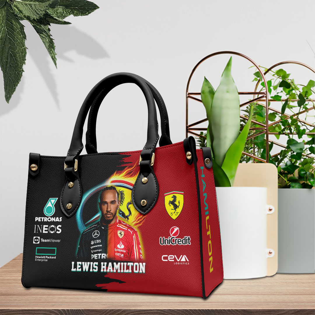 Lewis Hamilton F1 Racing Personalized Style Leather Handbag