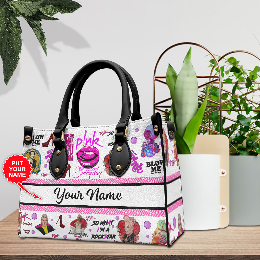Pnk Music Personalized Style Leather Handbag