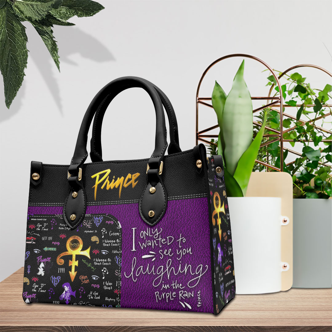 Prince Music Personalized Style Leather Handbag