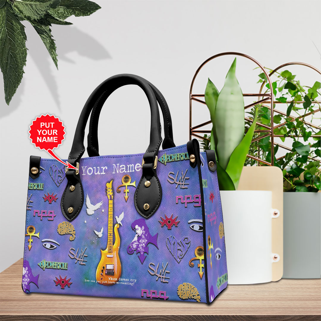 Prince Music Personalized Style Leather Handbag