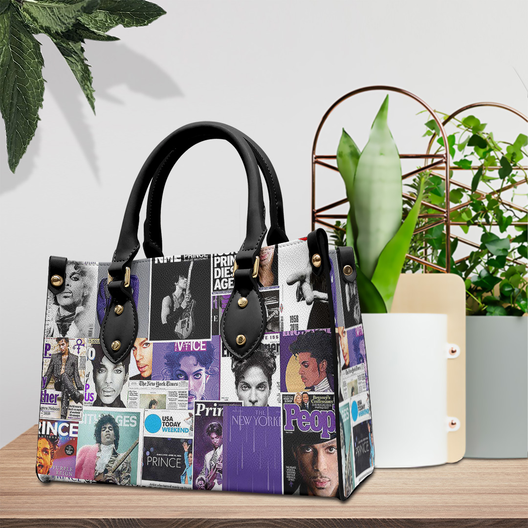 Prince Music Personalized Style Leather Handbag