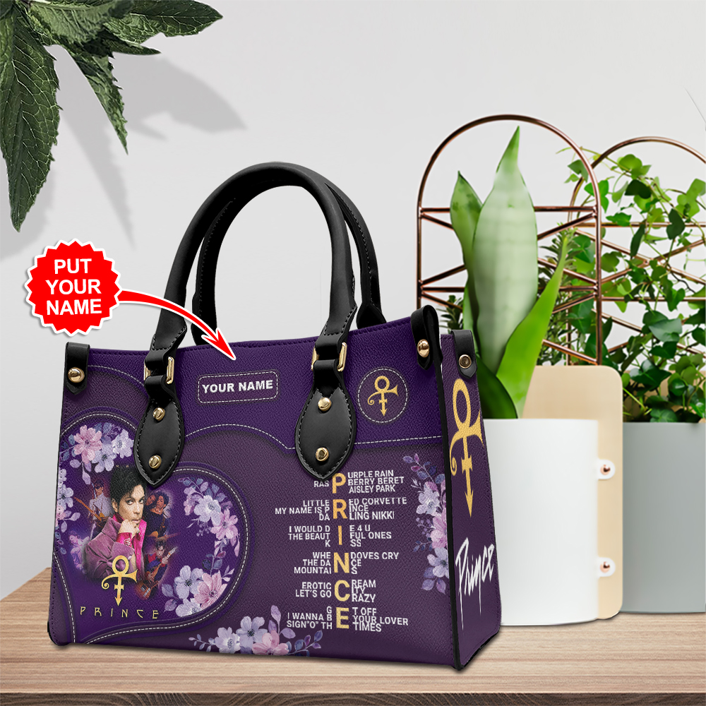 Prince Music Personalized Style Leather Handbag