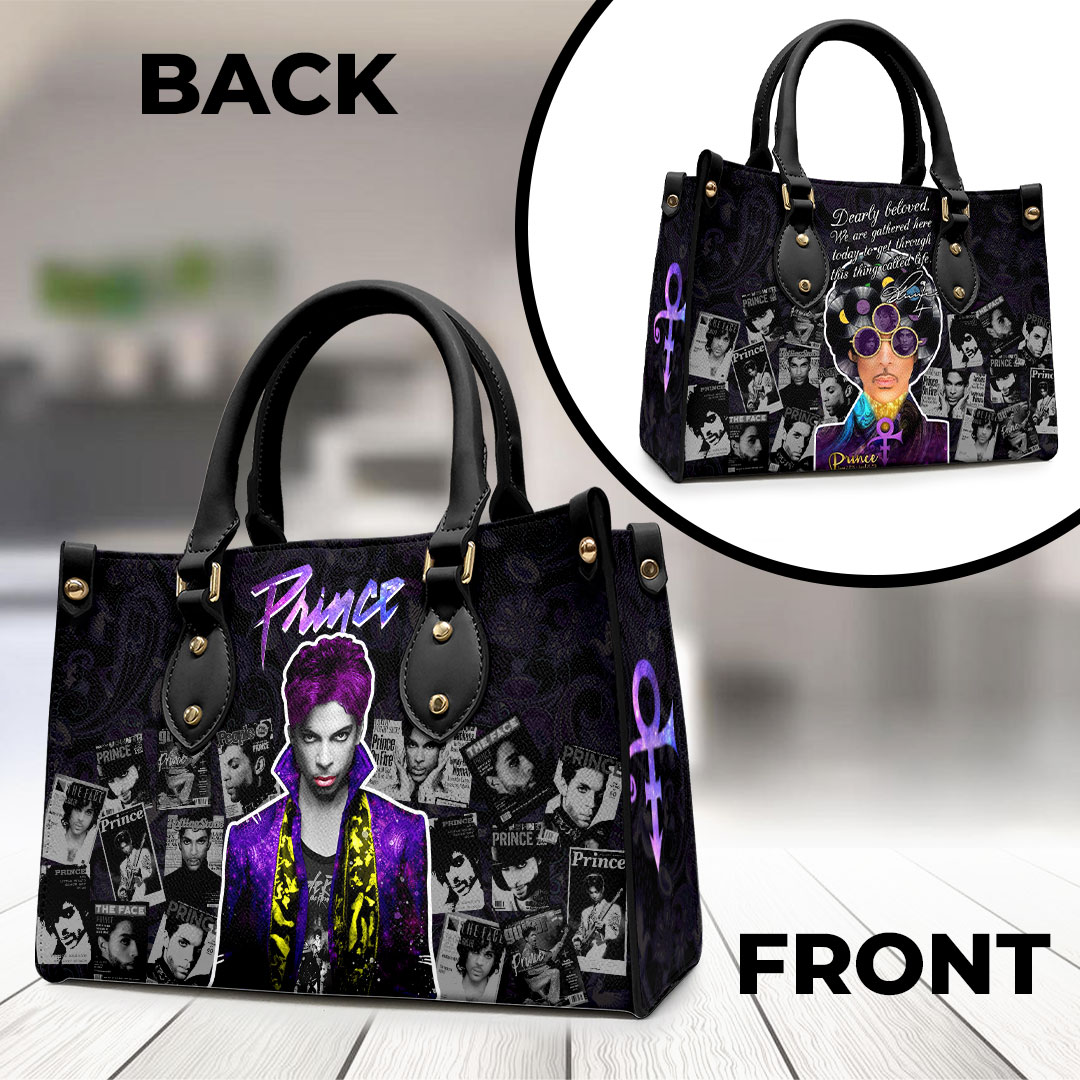 Prince Music Personalized Style Leather Handbag