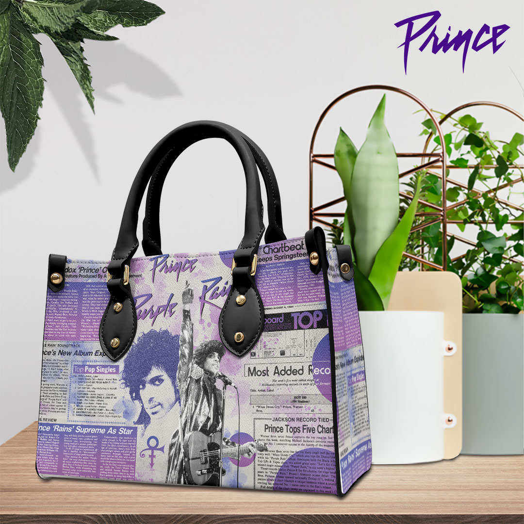 Prince Music Personalized Style Leather Handbag