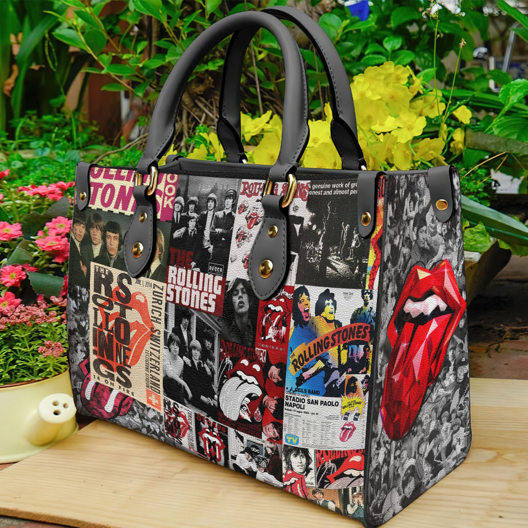 The Rolling Stones Music Personalized Style Leather Handbag