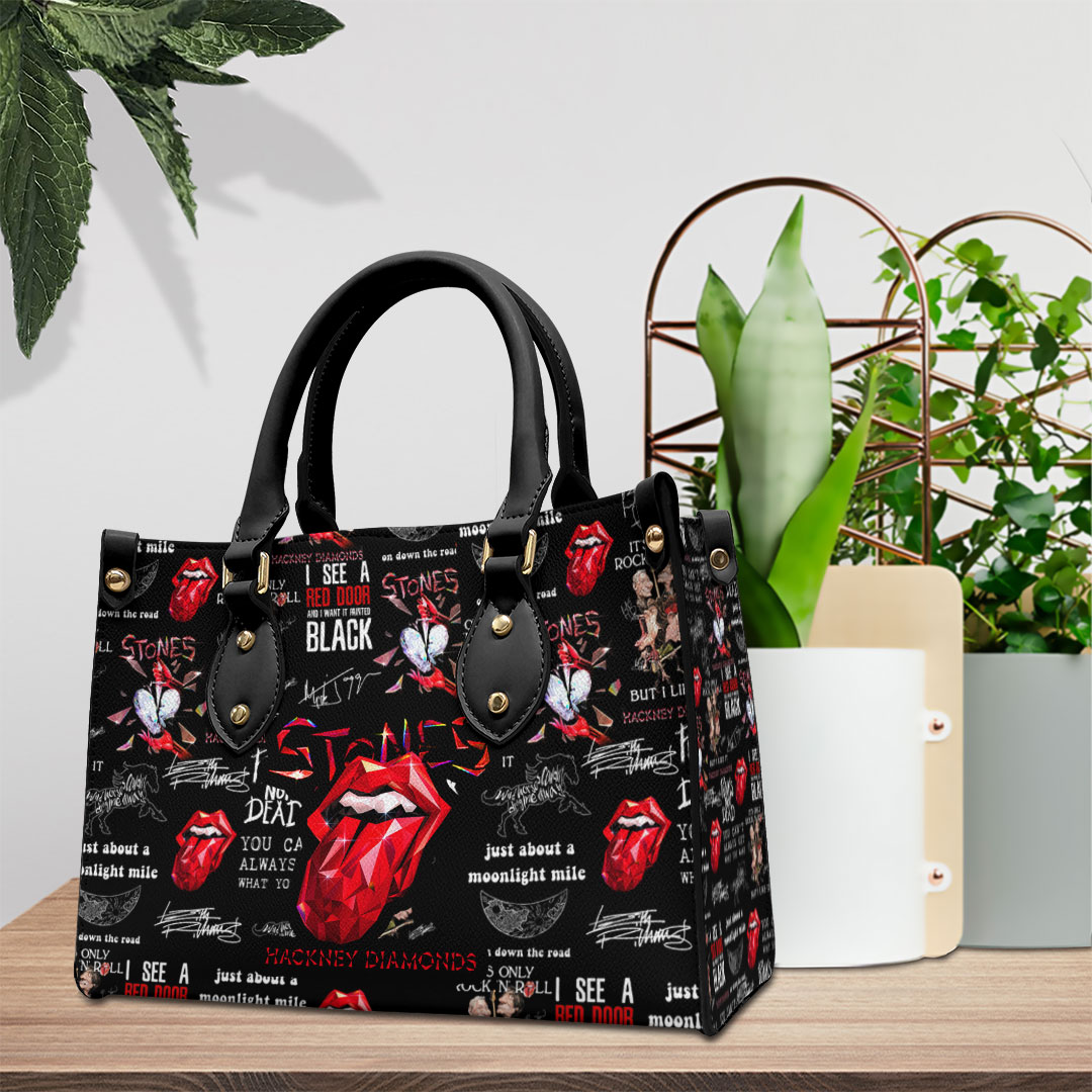 The Rolling Stones Music Personalized Style Leather Handbag
