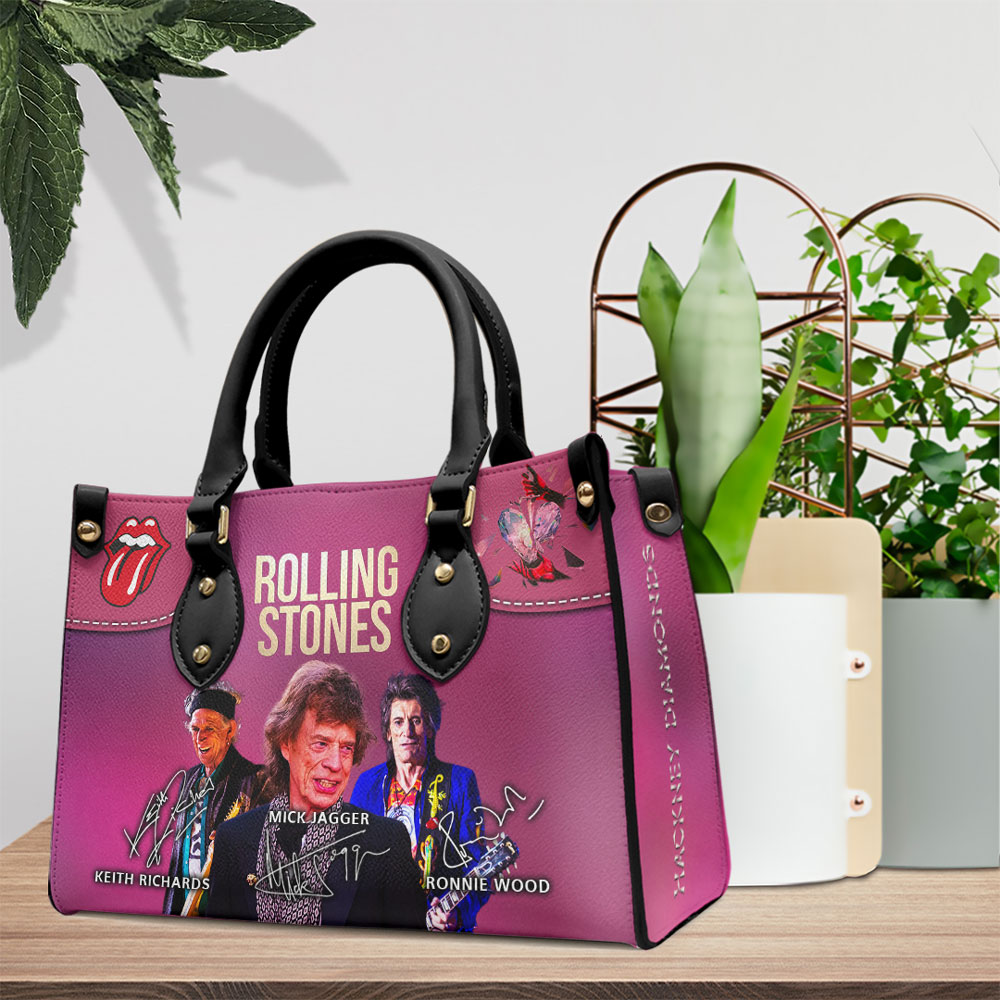 The Rolling Stones Music Personalized Style Leather Handbag