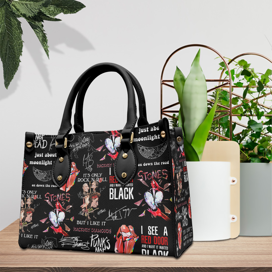 The Rolling Stones Music Personalized Style Leather Handbag